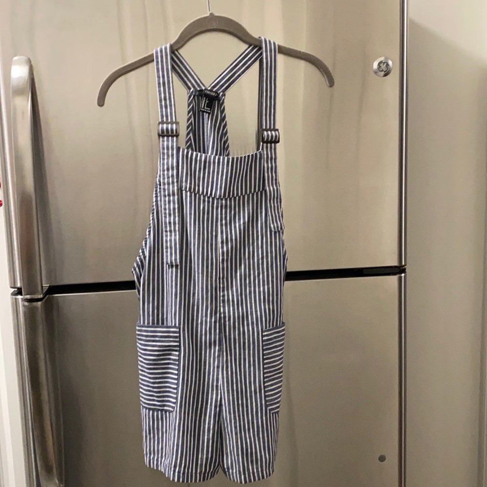 Striped Overalls with pockets